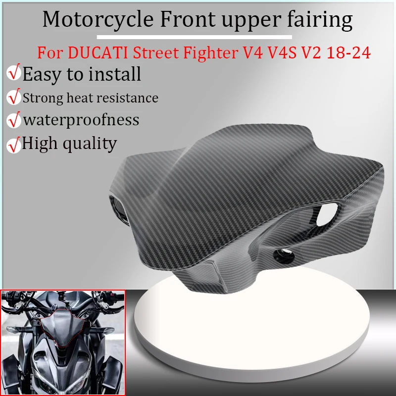 Per Ducati Street Fighter V4 V2 V4S 2018-2024 parabrezza anteriore moto, carenatura parabrezza, copertura anteriore, spoiler anteriore