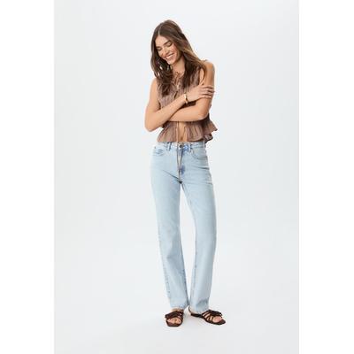 Stradivarius D98 straight-leg vintage effect jeans MEDIUM LIGHT BLUE DENIM 12