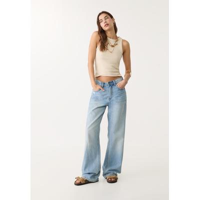 Stradivarius D92 straight wide-leg jeans LIGHT BLEACH 12