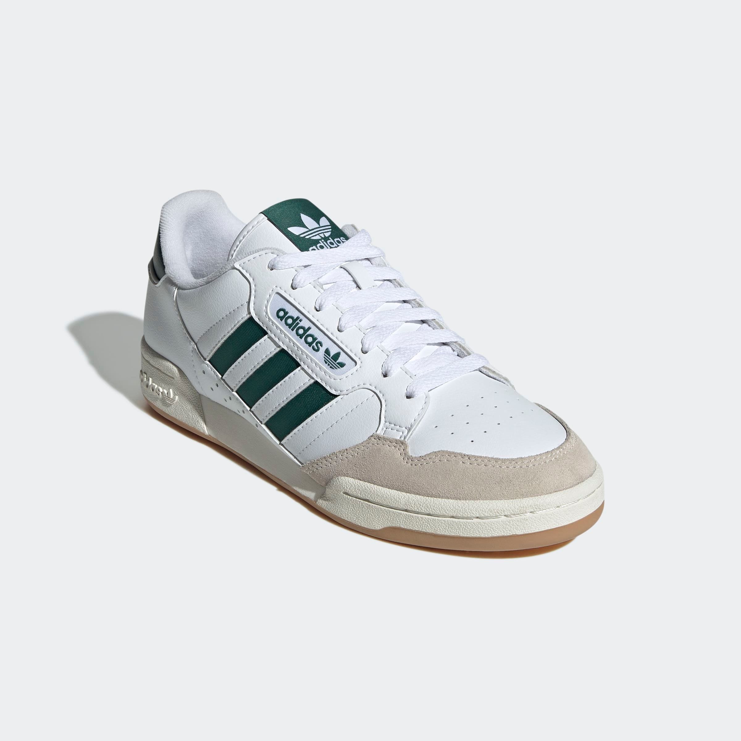 Sneaker ADIDAS ORIGINALS "CONTINENTAL 80 STRIPES", Herren, Gr. 40, weiß (cloud weiß, collegiate grün, chalk weiß), Baumwolle, Schuhe Sneaker