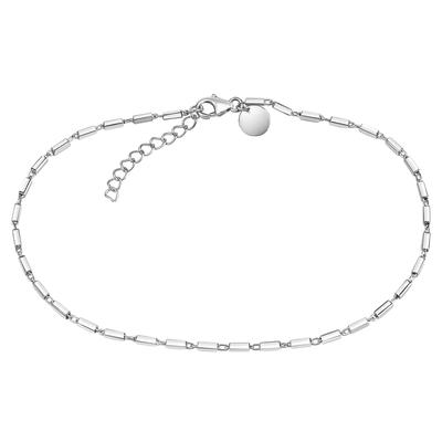 Fußkette VIVANCE "925/- Sterling Silber rhodiniert Stäbchen", weiß, Fußkettchen, Damen, 23 + 3cm, Silber 925 (Sterlingsilber), glänzend Image