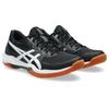 Hallenschuh ASICS "GEL-ROCKET 12", Gr. 43,5, schwarz-weiß (schwarz, weiß), Synthetik, sportlich, Schuhe