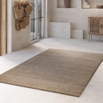 Hochflor-Teppich WECON HOME BASICS "Nova, auch als Läufer, auch quadratisch", beige (sand beige), B:200cm H:25mm L:290cm, Polyester, Teppiche, Shaggy gewebt, Läufer, robust, Wohnzimmer, Schlafzimmer Image