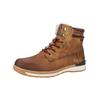 Schnürstiefelette MUSTANG SHOES "Mustang Shoes Stiefelette Lederimitat", Herren, Gr. 45, braun (mittelbraun), Lederimitat, casual, Schuhe