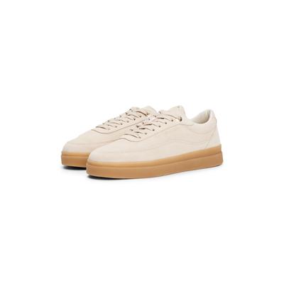Plateausneaker TOMMY HILFIGER "MODERN COURT SNEAKER SUEDE", Damen, Gr. 37, beige, Veloursleder, unifarben, sportlich, Schuhe, Freizeitschuh, Halbschuh, Schnürer mit weich gepolstertem Schaftrand Image