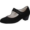 Spangenpumps WALDLÄUFER "HILARIA", Damen, Gr. 4,5 (37,5), schwarz, Nubukleder, unifarben, elegant, Schuhe, Abendschuh, Festtagsschuh, Bequemschuh in Schuhweite G (= weit)