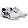 Hallenschuh ASICS "GEL-TACTIC 13", Gr. 45, schwarz-weiß (weiß, schwarz), Synthetik, sportlich, Schuhe