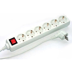 e+p E 60 Verlängerungskabel 1,5 m 6 AC-Ausgänge Weiß Image