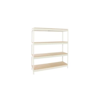 Proregal Schwerlastregal WOOD BEAST FOUR | HxBxT 200x210x45cm | Fachlast 500kg | Weiß Image