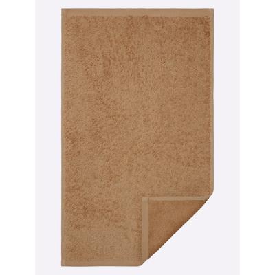 Handtuch WÄSCHEPUR Gr. 1, braun (camel), B:50cm L:100cm, Walkfrottee, 100% Baumwolle, Handtücher (Packung) Image