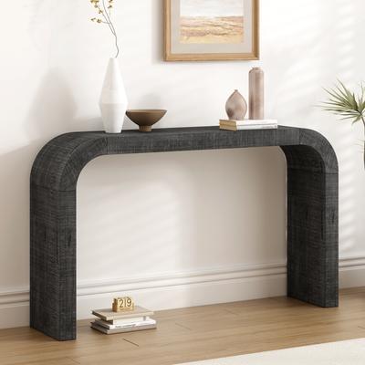 Curved Edge Entryway Console Table Living Room Accent Table