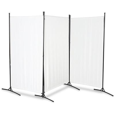 Paravent 3 fach Outdoor Trennwand Homestyle Balkon Garten Raumteiler verlängerbar Beige Image
