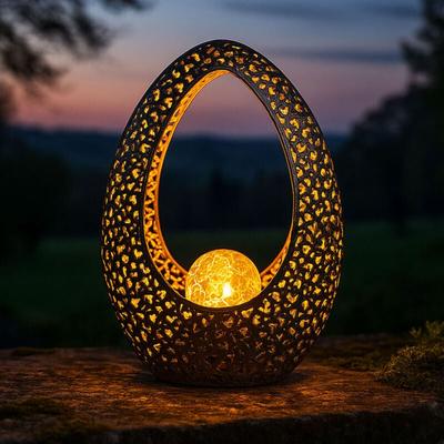Orientalische Solarlampen für Außen Gartendeko Outdoor Balkon Deko, Dekorstanzungen Glaskugel Image