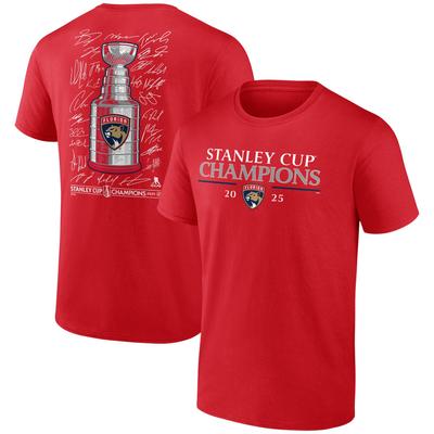 Florida Panthers 2025 Stanley Cup Final Champions Signature Roster T-Shirt - Herren Image