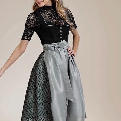 Karneval Oktoberfestbier Kostüm Kleid Dirndl Trachtenkleider Dienstmädchen Bayerisch Deutsch Wiesn Damen Karneval Bier Festival Stoff im traditionellen Stil Kleid Schürze Image