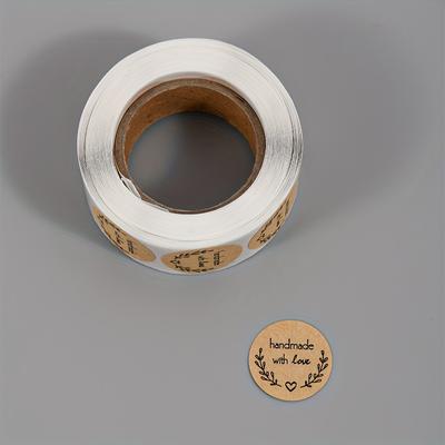 "TEMU 1/2 Roll Khaki "" Paper Gift Tags, No Feather, For Wedding, Birthday, Anniversary, Carnivals, Christmas, Thanksgiving, New Year, Valentine's Day - Party Favor Sealing Labels, Electricity-free Use" Image