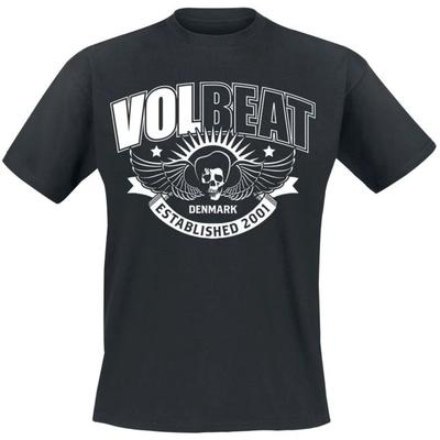 TEMU Official Band Graphic Men's T-shirt - Skull & , Black With White Print, Breathable 100% Cotton, Loose Fit Casual Short Sleeve Tee, Machine Washable Image