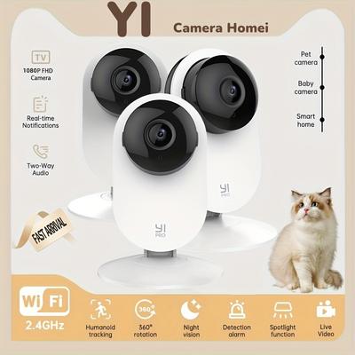 TEMU Yi 2k 3mp Camera, Indoor Camera With Voice, Vehicle, Animal Detection, Phone App Control, For Baby, Pet, Dog, Monitoring Camera-3pack Image
