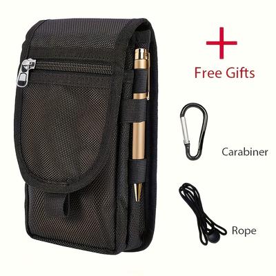 TEMU Gift For Husband, Dual Phone Case With Waist Belt Pouch, Large Smartphone Holder Bag, Multifunctional Tactical Phone Pouch Suitable For Work, Hiking, Camping, Bbq, Suitable For Women Image