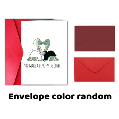 TEMU 1pc, Wedding Card, Engagement Card, Cute Wedding Card, Congratulations Wedding Card, Card For Wedding Image