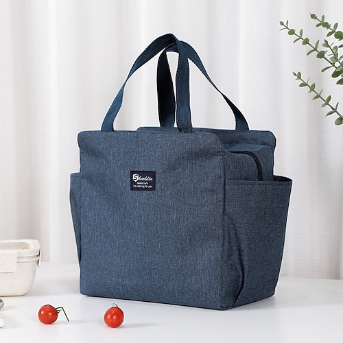 Borsa termica per il pranzo per donne e uomini, borsa termica impermeabile per alimenti, contenitore portatile per bento box, borsa termica riutilizzabile per il pranzo per lavoro, scuola, viaggio