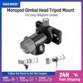 NEEWER Testa del treppiede con giunto cardanico per fotocamera 360 ° Padella 90 ° Adattatore per montaggio su testa a sfera con supporto per treppiede monopiede a basso profilo in metallo
