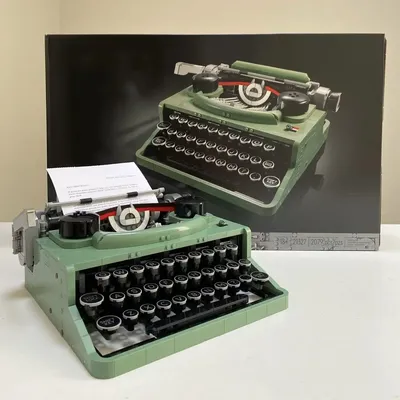 2079pcs Briks Ideas Typewriter 21327 Building Blocks Set for Adults Collectible Retro Display Model