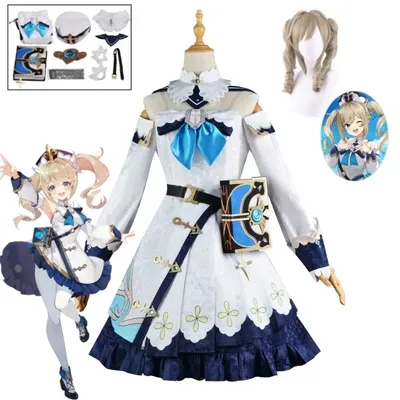 Genshin Impact Cosplay Barbara Cosplay Anime Erwachsene Karneval Uniform Halloween Party Anime Spiel Image