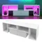 Ensemble de panneaux de support de meuble TV avec tiroir lumineux LED, meubles de salon et de maison, blanc