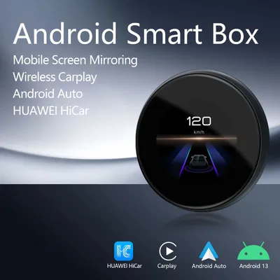 Android 13 For BMW 2025 New Model QCM6125 8+256GB Wireless CarPlay & Android Auto Ai Box with Touch Round Display 4G LTE YouTube