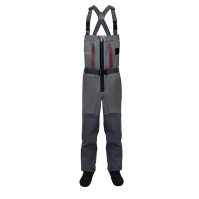 5-Layer Zippered Breathable Chest Waders Fly Fishing Stockingfoot Waders for Men Women