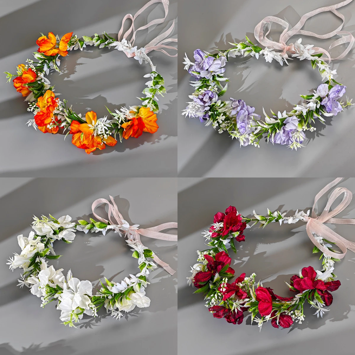 Süßes romantisches Feenblumen-Haarband, Kopfschmuck, handgefertigtes Mori-Kranz-Stirnband für Frauen, Urlaub, Party, Schmuck, Haar-Accessoires Image