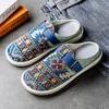 Ethnische Stil Halbschuh Mann Hausschuhe Große Größe 47, Plattform Slip-On Herren Designer Schuhe