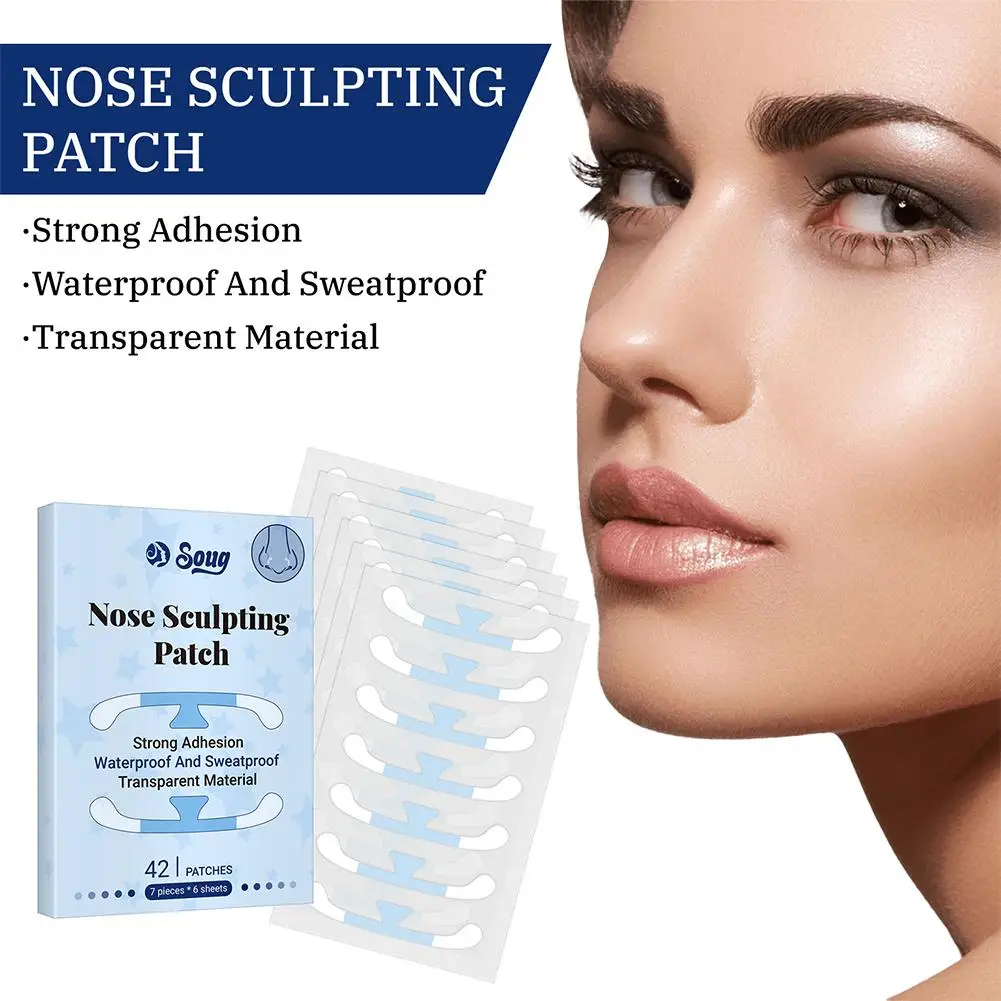 42 stücke Schrumpfen Nase Flügel Aufkleber Cosplay Nase Schrumpfen Patch Für Schrumpfen Nase Flügel Unsichtbare Schönheit Make-Up Kosmetik