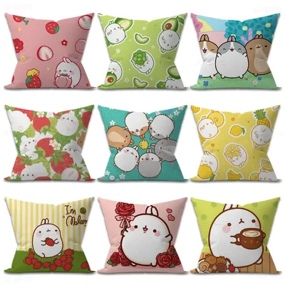 Niedlicher Hase-Kaninchen-Kissenbezug, Geschenk, Kissenbezug, Schlafzimmer, Zuhause, Sofa, Stuhl, Sitzdekoration, Kissenbezug Image