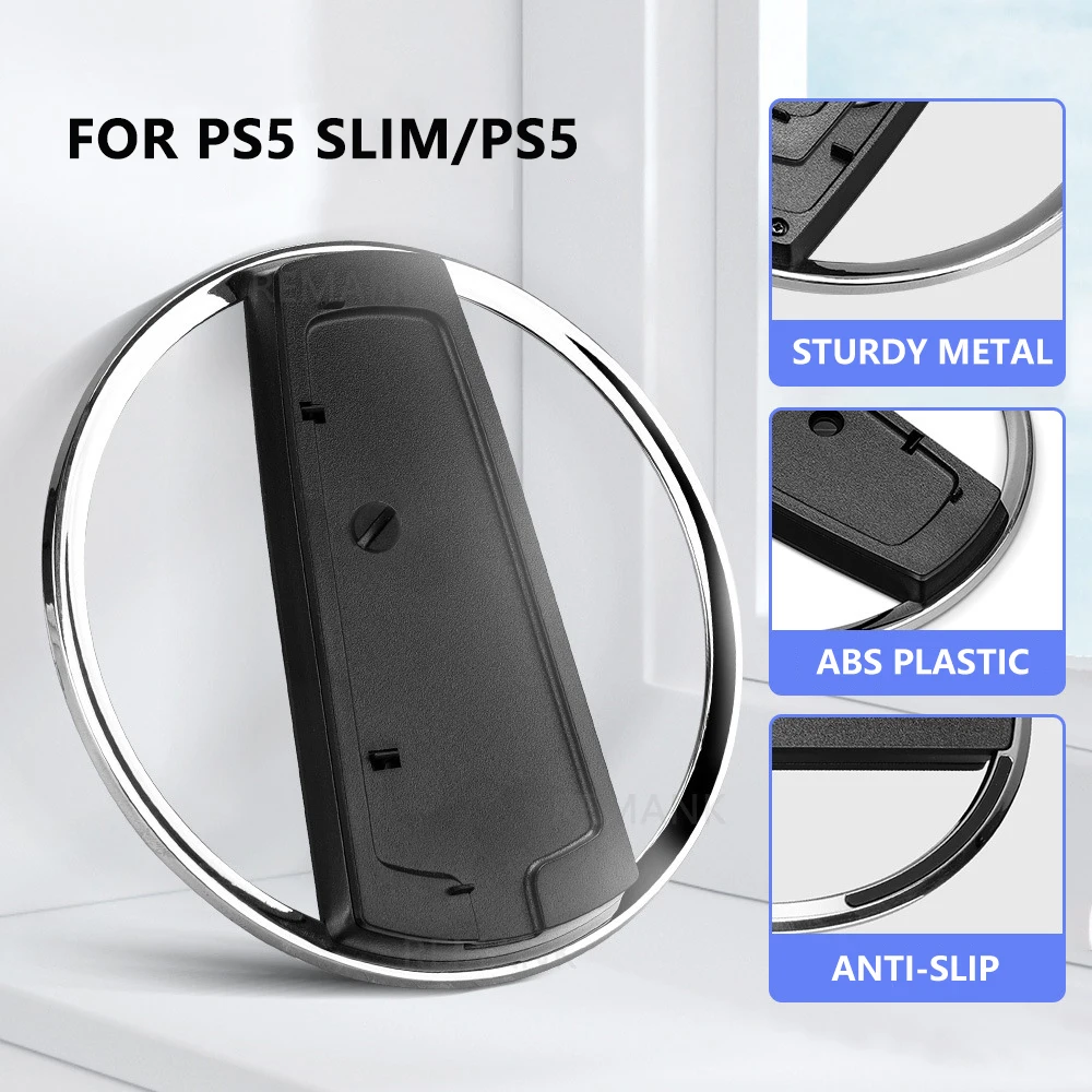 Vertikaler Ständer PS5/PS5 Slim Spielekonsolen-Basishalterung für Sony Playstation 5 Slim-Konsole PS5 Pro Vertikaler Ständerhalter Metall Image