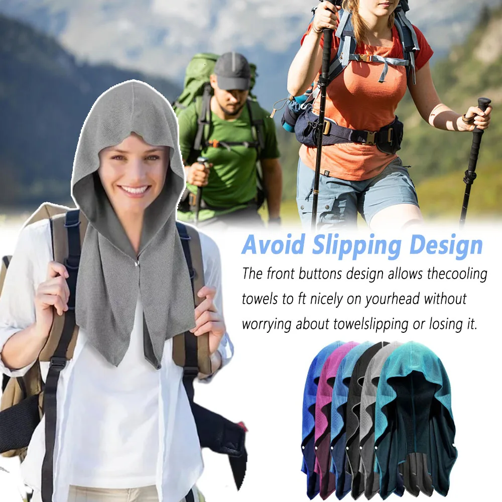 U-förmiger Hoodie Kühlt uch Absorption Schweiß weichen Sport Yoga Kopftuch Strand Camping Fitness studio Sonnenschutz schnell trocknendes Tuch Image