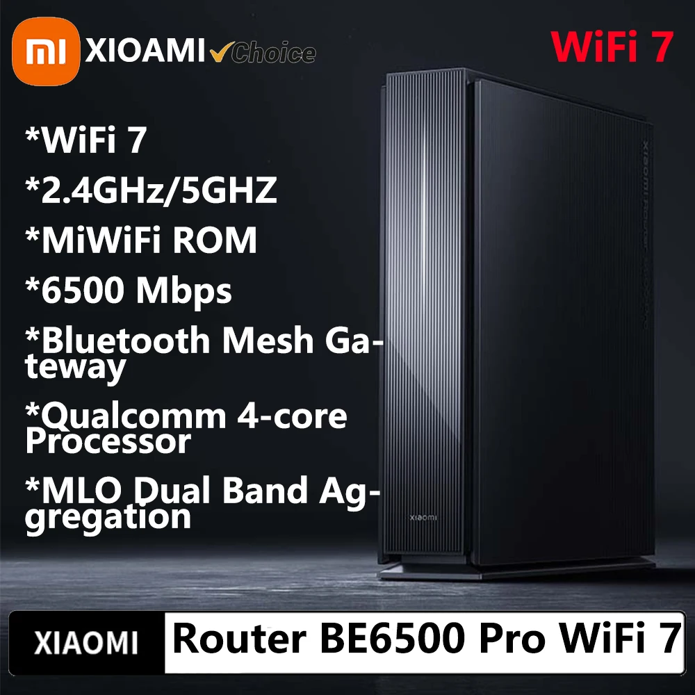 Xiaomi Router BE6500 Pro WiFi 7 2,4/5 GHz Mesh Dual Band Qualcomm 4-Core-Prozessor Image