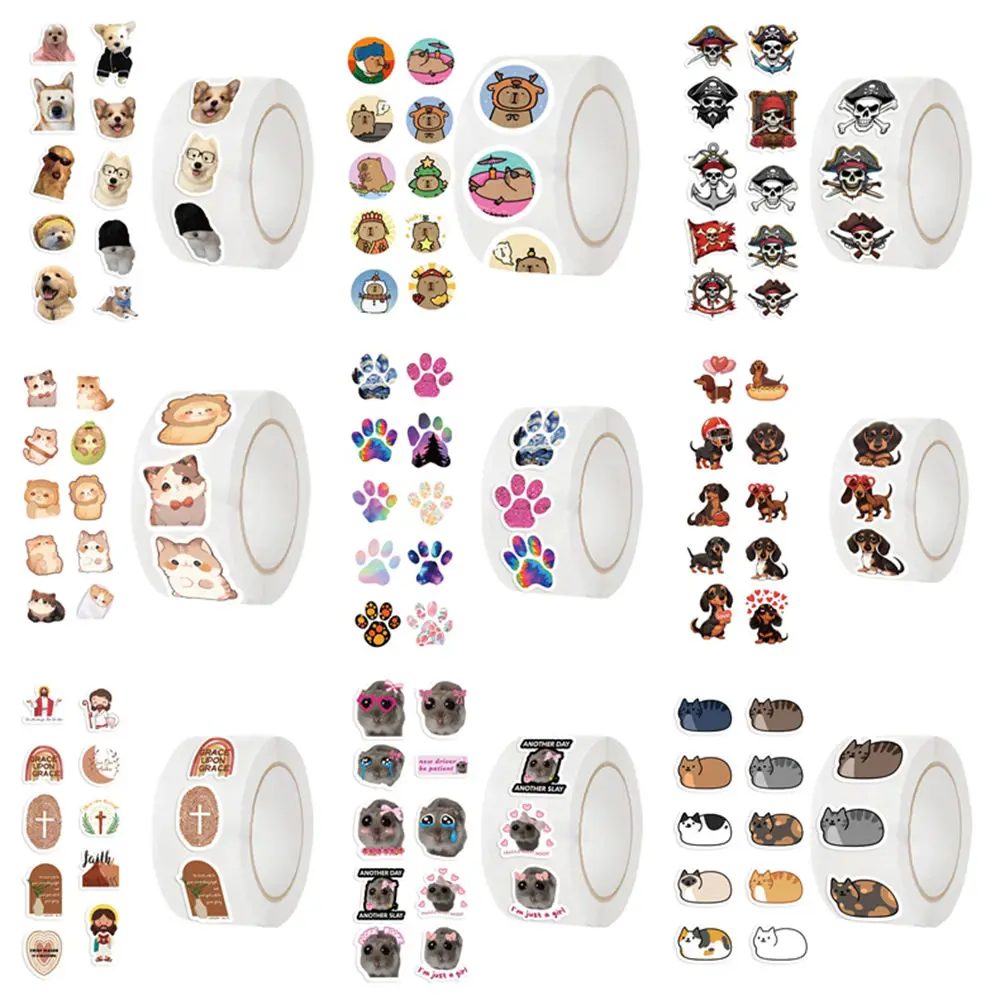 500 teile/rolle Nette Mimi Hund Cartoon Graffiti Aufkleber DIY Telefon Gitarre Laptop Notebook Koffer Wasserdichte Aufkleber Kinder Spielzeug Image