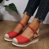 Frauen Geschlossene Zehe Keil Sandalen Frauen 2025, Sommer Schnalle Gladiator Schuhe Frau Mode Espadrilles Plattform Alias Mujer sandalen mit absatz sandalen damen sommer damen schuhe sommer sandalen