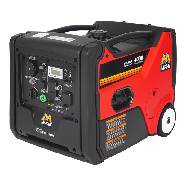 Mi-T-M Gasoline-Powered Portable Inverter Generator with Electric / Recoil Pull Start GEN-4000-IMM1E - 3,500/4,000W