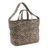 Shopper FRENCH CONNECTION "Strandtasche", Damen, Gr. B/H/T: 49cm x 34cm x 16cm, braun (leo), Textil, gemustert, animal-print, Taschen, Schultertasche, Handtasche, Tragetasche VEGAN