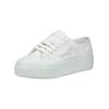 Plateausneaker SUPERGA "Superga Sneaker Baumwolle", Gr. 39, weiß (weiß, weiß), Textil, casual, Schuhe