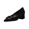 Pumps HÖGL "Högl Pumps Veloursleder", Damen, Gr. 39, schwarz, Veloursleder, casual, Schuhe
