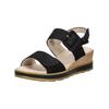 Keilsandalette CAPRICE "Caprice Sandalen Nubukleder", Damen, Gr. 38, schwarz, Nubukleder, casual, Schuhe