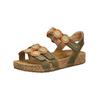 Riemchensandale JOSEF SEIBEL "Josef Seibel Sandalen Leder", Damen, Gr. 41, grün (olive), Leder, casual, Schuhe