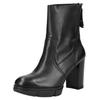 High-Heel-Stiefelette PAUL GREEN "Paul Green Stiefelette Glattleder", Damen, Gr. 39, schwarz, Glattleder, casual, Schuhe