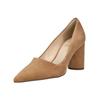 Pumps HÖGL "Högl Pumps Veloursleder", Damen, Gr. 39, braun (nougat), Veloursleder, casual, Schuhe