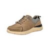 Schnürschuh JOSEF SEIBEL "Josef Seibel Halbschuhe Leder/Textil", Herren, Gr. 41, beige (sand), Leder, Textil, casual, Schuhe