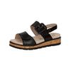Keilsandalette CAPRICE "Caprice Sandalen Nappaleder", Damen, Gr. 36, schwarz, Nappaleder, casual, Schuhe